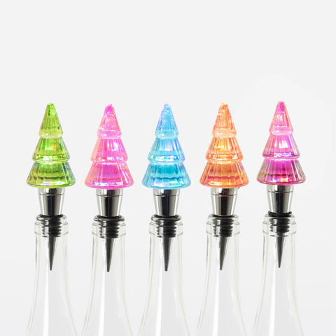 180 Degrees- Lit Tree Shape Bottle Stopper, Assorted Colors