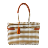 Open Basket Medium Lines White Gold- LUZIA COLLECTION