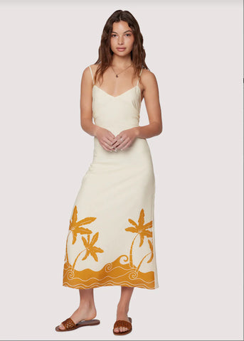 Lost + Wander  Sefina Maxi Dress - Cream & Mustard