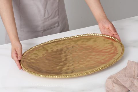 All Gold Large Oval Platter