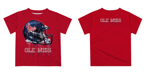 Ole Miss Rebels Original Dripping Football Helmet Red