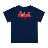 Ole Miss Rebels Original Dripping Baseball Helmet Navy Boys T-Shirt by Vive La Fete