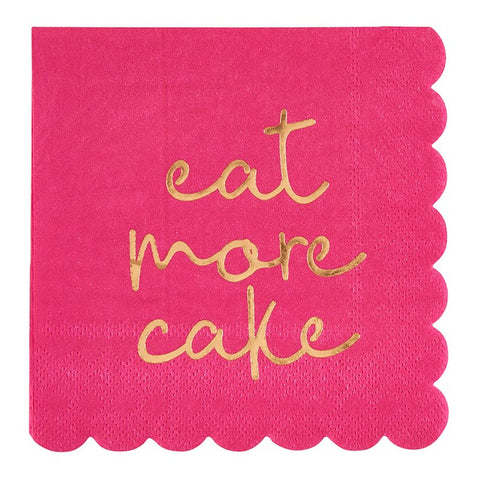 Cocktail Napkin - Eat More Cake with Scallop
