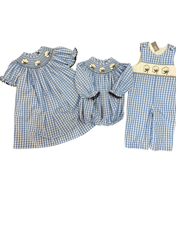 Cotton Smocked Bishop Dress- Banana Split