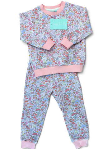 PERSIMMON FLORAL JOGGER SET LILY AND SAGE