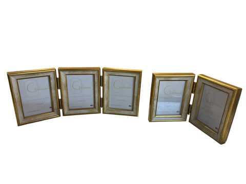 Wallet Vertical Cream/Gold Florentine Two sizes