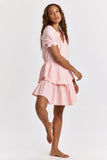 DEAR JOHN DENIM EILEEN TIERED SKIRT DRESS PINK DIAMOND