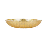 Rufolo Glass Gold Basketweave Large Shallow Bowl- VIETRI