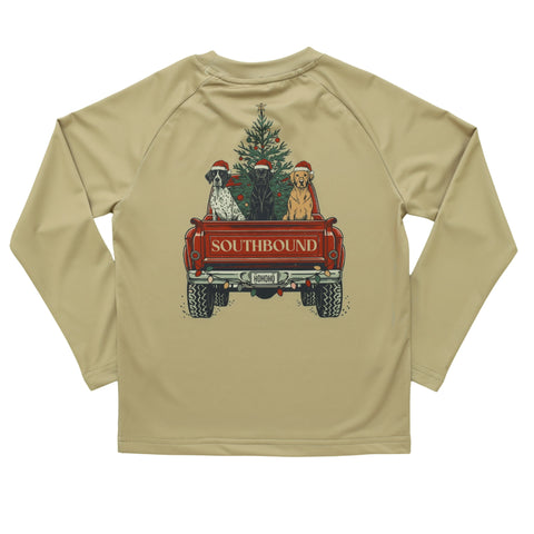 Performance Tee- Christmas Dog Truck