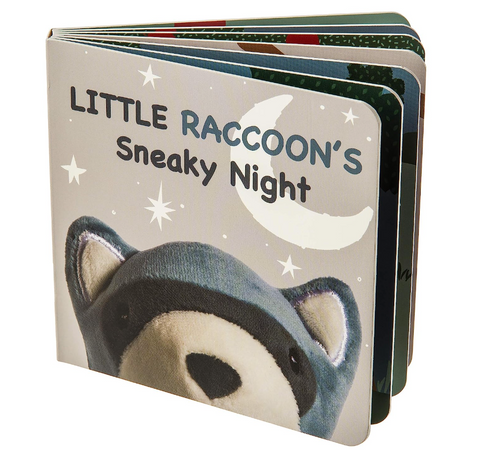 Mary Meyer Leika Baby Board Book 6 x 6 Inches, Little Raccoon