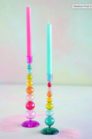 RAINBOW FINIAL CANDLE HOLDER 2 sizes