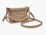 Jessica Clear Crossbody Taupe