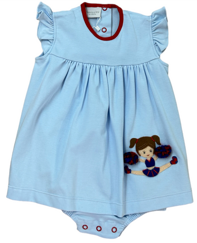 Red and Blue Cheerleader apron bubble