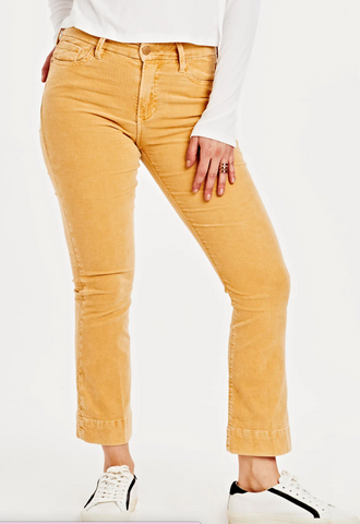 SUNSET GOLD CROPPED JEANS