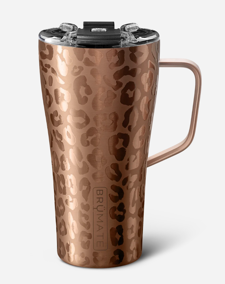 BruMate toddy mug onyx leopard