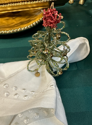 Christmas tree napkin rings