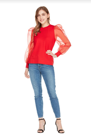 Joy Joy Red organza top