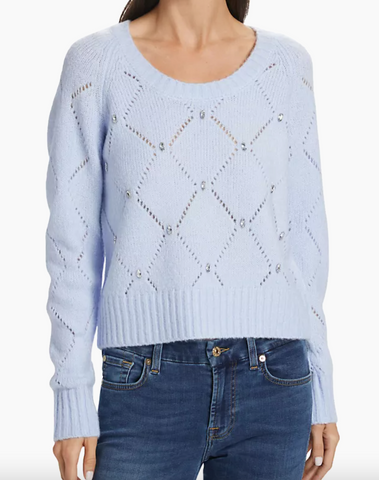 Embellished Diamond Pontelle-Knit Sweater