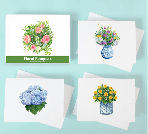 FLORAL BOUQUETS ASSORTED STATIONERY SET
