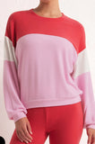 Z SUPPLY L/S COLOR BLOCK TOP