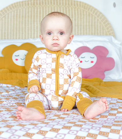 Happy Daze Pink Bamboo Baby Pajama