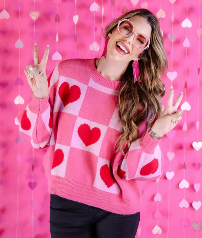 LAYERS OF LOVE HEART SWEATER