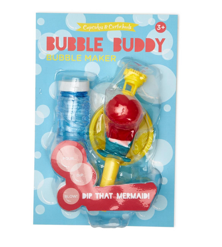 Mermaid Bubble Maker and Bottle of Bubble Solution