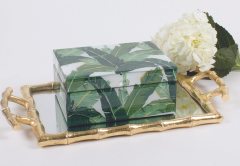 Gold Bamboo Vanity Tray