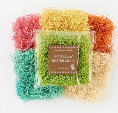 Natural Fiber Easter Grass in Cello Bag- multi colors