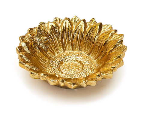 Golden Bee and Sunflower Trinket Tray