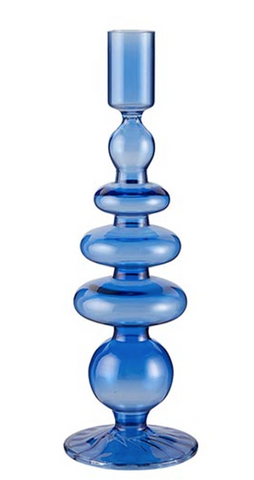 Blue Taper Candleholder