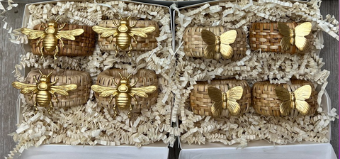 RATTAN NAPKIN RINGS- 2 STYLES