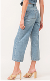 DJ DENIM AUDREY CROPPED WIDE LEG-CHAMBRAY