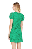 V-NECK EMPIRE DRESS Green- jade