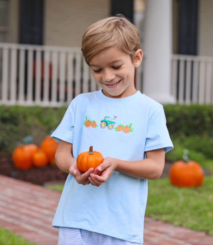 Pumpkin Embroidery Shirt- TROTTER STREET