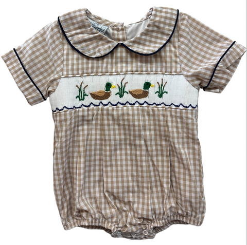 Smocked Mallard Peter Pan Bubble