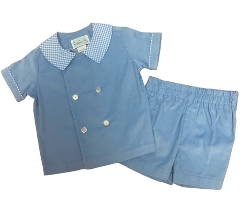 PERIWINKLE CORDUROY SHORT SET- FUNTASIA TOO