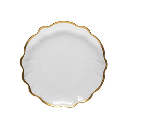 Francesca Glass rimmed salad plate