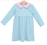 Penny Dress- Mint Stripe-Light Pink-TROTTER STREET