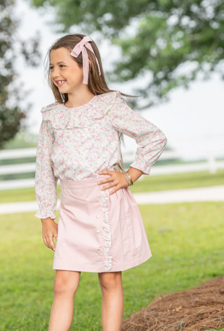 Kelsey Light Pink Floral Skirt Set