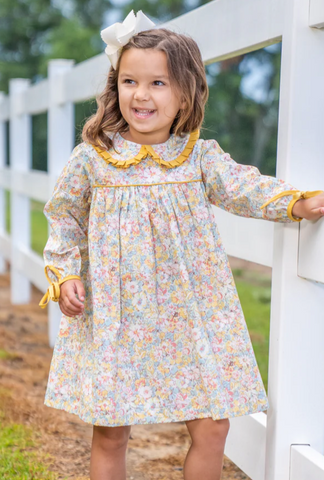 Cecilia Blue & Yellow Floral Dress