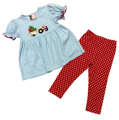 BANANA SPLIT CHRISTMAS DELIVERY LEGGING SET