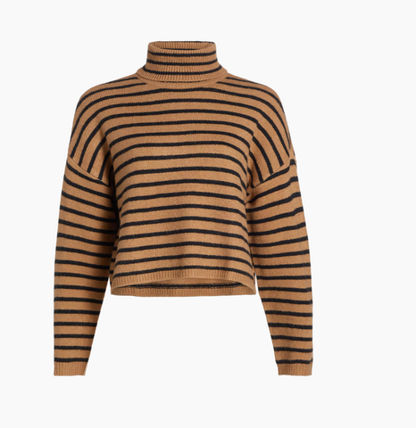 Design History  Striped Boxy Turtleneck Sweater