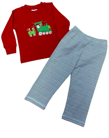 HOLIDAY EXPRESS PANT SET- SQUIGGLES