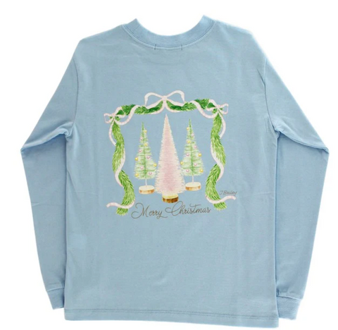 Girls Long Sleeve Logo Tee - Bottle Brush on Bayberry