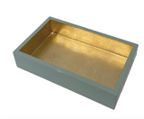 Celadon With Gold Lacquer NAPKIN HOLDER(2 SIZES)