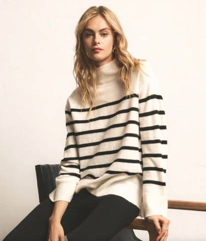 Fin Stripe Turtleneck Sweater