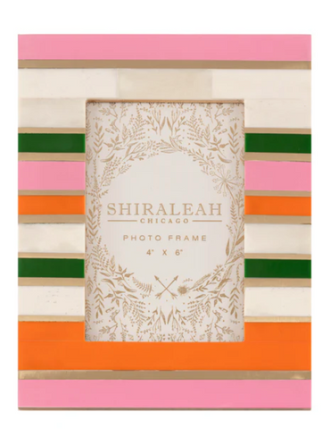 Shiraleah Viva 4" x 6" Hoizontal Stripes Picture Frame, Multi