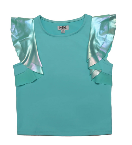 MIA New York Flutter Top - Blue