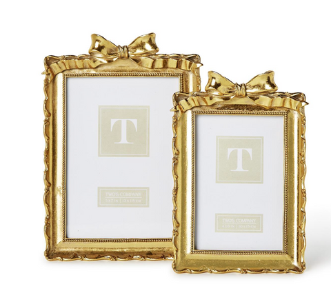 Vintage Gold Frames with Accent Bow- 2 SIZES